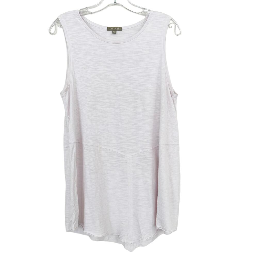 Lilla P Light Pink Pima Cotton Tank Top Sz M